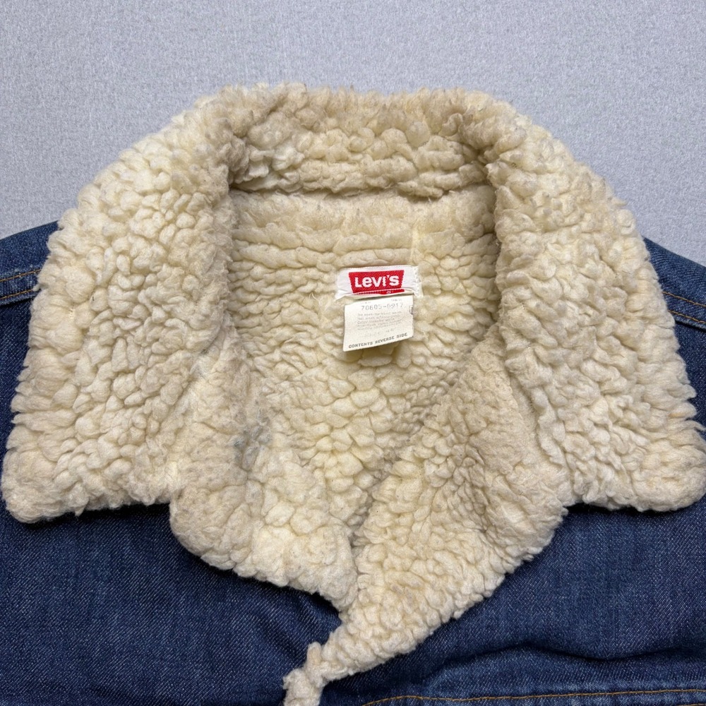 Levi's Denim‎ Jacket Mens L Blue 70605-0217 Sherpa Lined Vintage Trucker Jacket - Picture 11 of 13